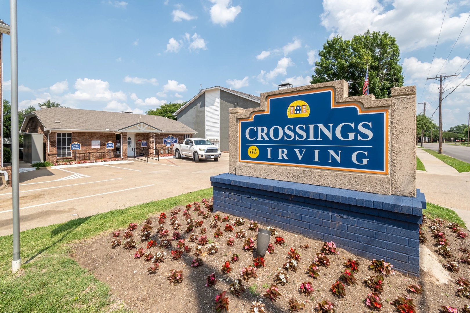 Crossings at Irving Monument Sign at Crossings at Irving in Irving, Texas